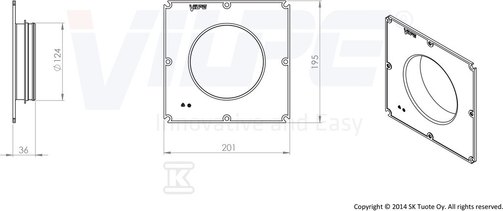 Mounting plate for 125 mm cables (for a - 793354